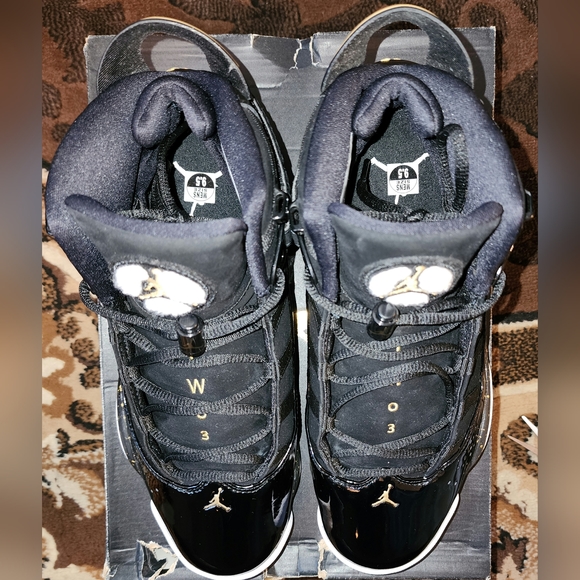Jordan 6 Rings 'Black Metallic Gold' - Size 9.5 - Blk/Metallic Gold - White - Picture 10 of 14